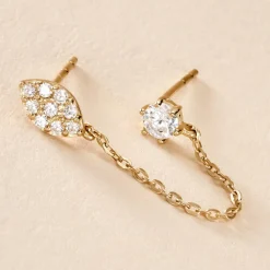 Histoire d'Or Bijou D'oreille Unitaire Ferdy Or Jaune Oxyde De Zirconium Best