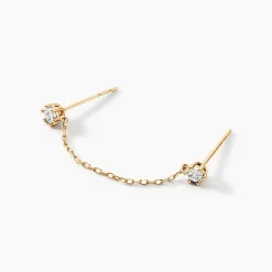 Histoire d'Or Bijou D'oreille Unitaire Godric Or Jaune Diamant Online