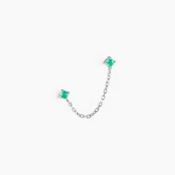 Histoire d'Or Bijou D'oreille Unitaire Goddess Argent Blanc Turquoise Outlet