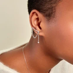 Histoire d'Or Bijou D'oreille Unitaire Joselyn Argent Blanc Oxyde De Zirconium Hot