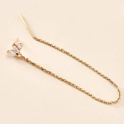 Histoire d'Or Bijou D'oreille Unitaire Jarvis Plaqué Or Jaune Oxyde De Zirconium Discount