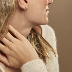 Histoire d'Or Bijou D'oreille Unitaire Jarvis Plaqué Or Jaune Oxyde De Zirconium Discount