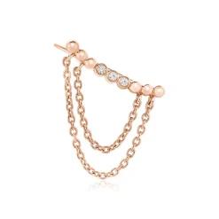 Histoire d'Or Bijou D'oreille Unitaire Katelyn Argent Rose Oxyde De Zirconium Outlet