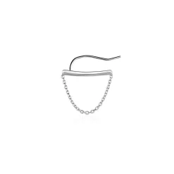 Histoire d'Or Bijou D'oreille Unitaire Parigi Argent Blanc