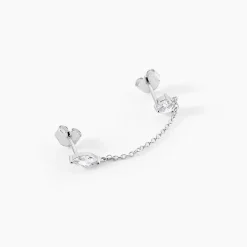 Histoire d'Or Bijou D'oreille Unitaire Winter Sweetness Argent Blanc Oxyde Outlet