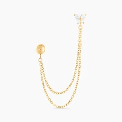 Histoire d'Or Bijou D'oreille Unitairenat Or Jaune Oxyde De Zirconium Online