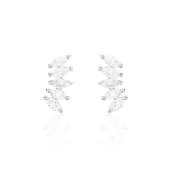 Histoire d'Or Bijoux D'oreilles Edma Or Blanc Oxyde De Zirconium Best