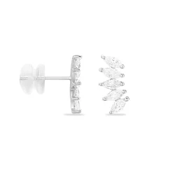 Histoire d'Or Bijoux D'oreilles Edma Or Blanc Oxyde De Zirconium Best