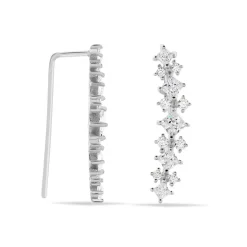 Histoire d'Or Bijoux D¿oreilles Grimpants Sarida Argent Blanc Oxyde De Zirconium Sale
