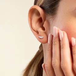 Histoire d'Or Bijoux D'oreilles Juanie Argent Blanc Oxyde De Zirconium New