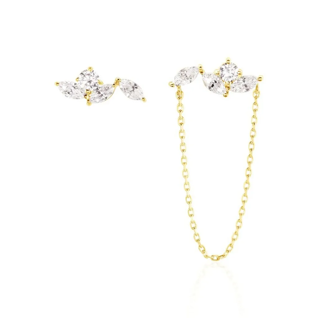 Histoire d'Or Bijoux D'oreilles Krystine Or Jaune Oxyde De Zirconium Discount