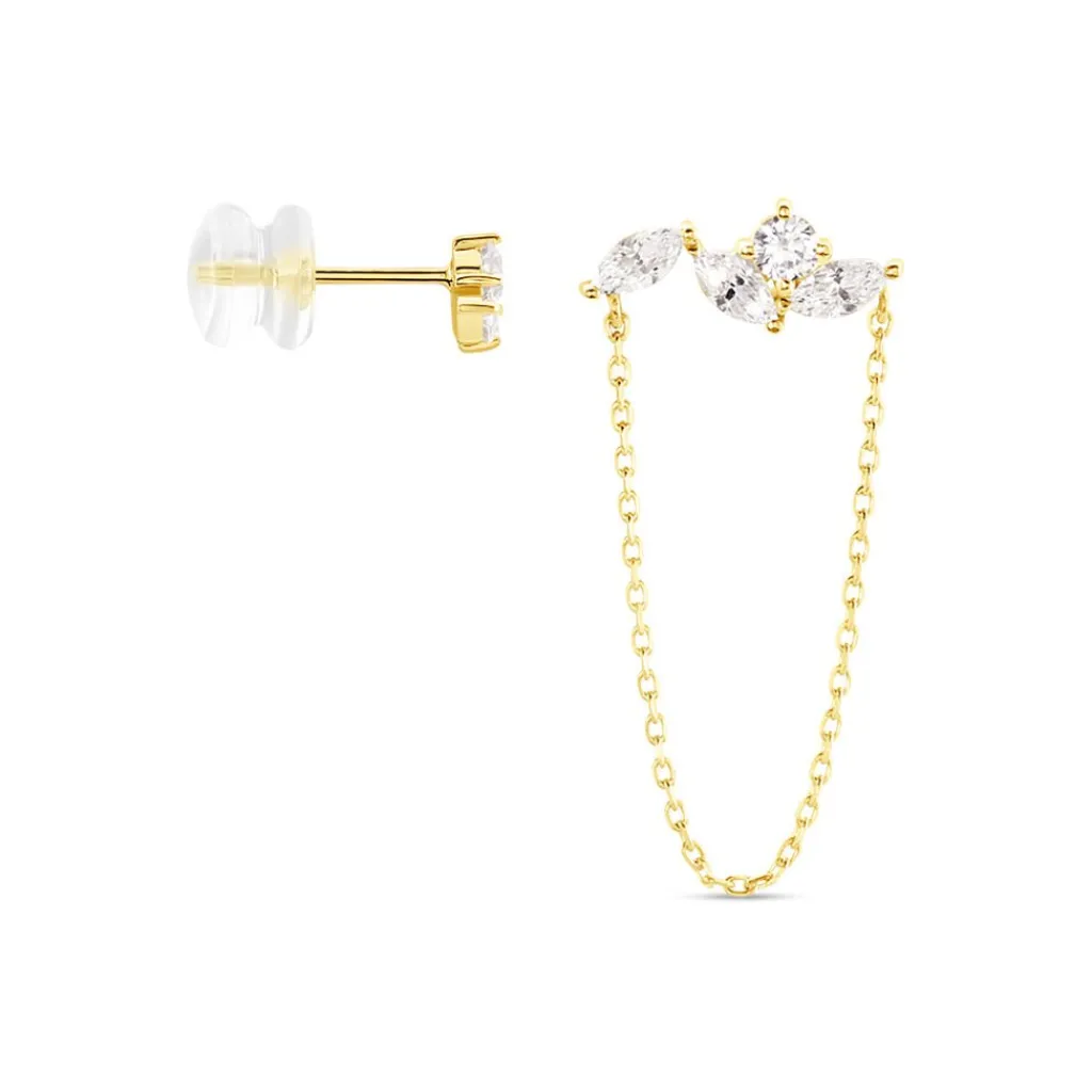 Histoire d'Or Bijoux D'oreilles Krystine Or Jaune Oxyde De Zirconium Discount