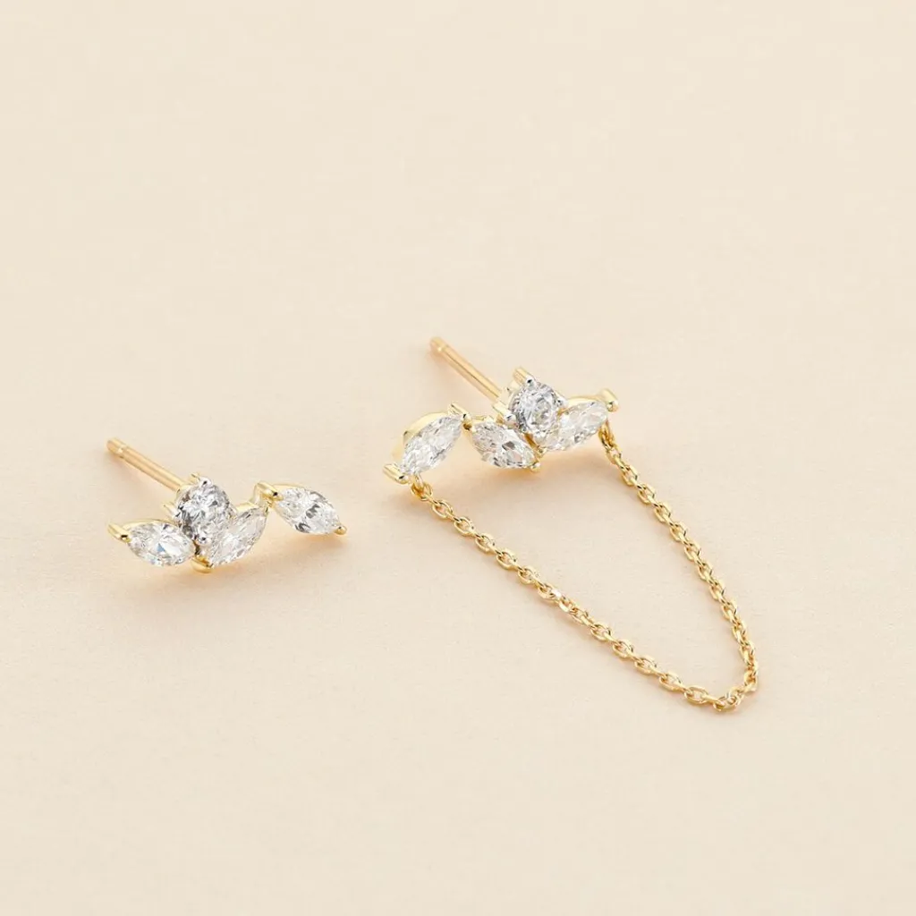 Histoire d'Or Bijoux D'oreilles Krystine Or Jaune Oxyde De Zirconium Discount