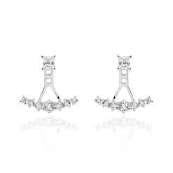 Histoire d'Or Bijoux D'oreilles Kyoto Or Blanc Oxyde De Zirconium New