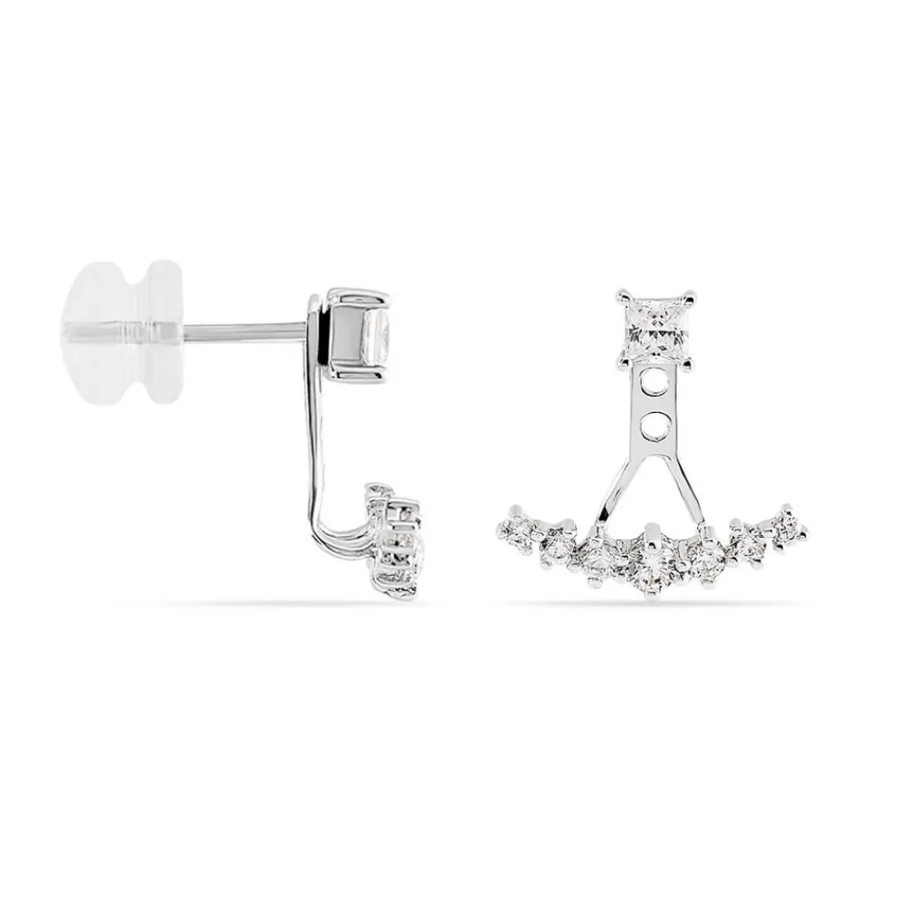 Histoire d'Or Bijoux D'oreilles Kyoto Or Blanc Oxyde De Zirconium New