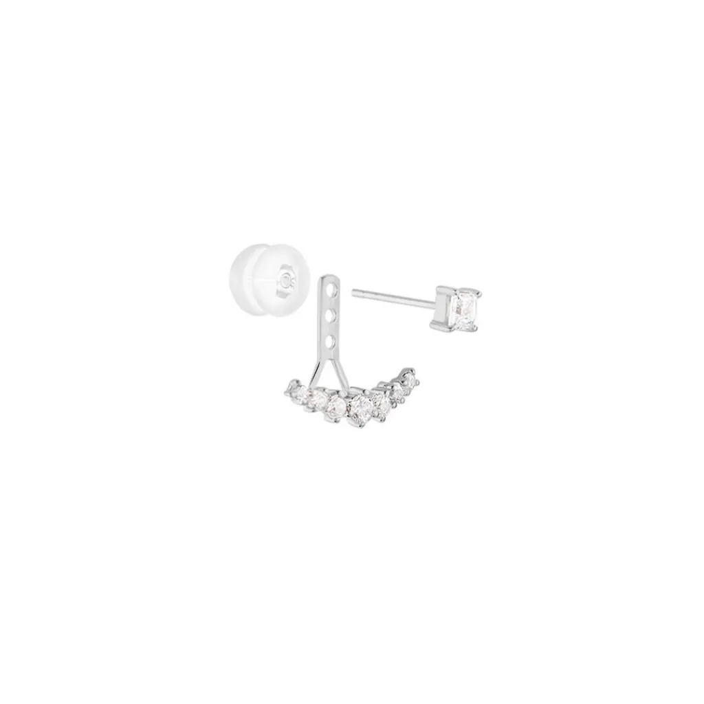 Histoire d'Or Bijoux D'oreilles Kyoto Or Blanc Oxyde De Zirconium New