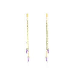 Histoire d'Or Bijoux D'oreilles Lavender Or Jaune Améthyste Outlet