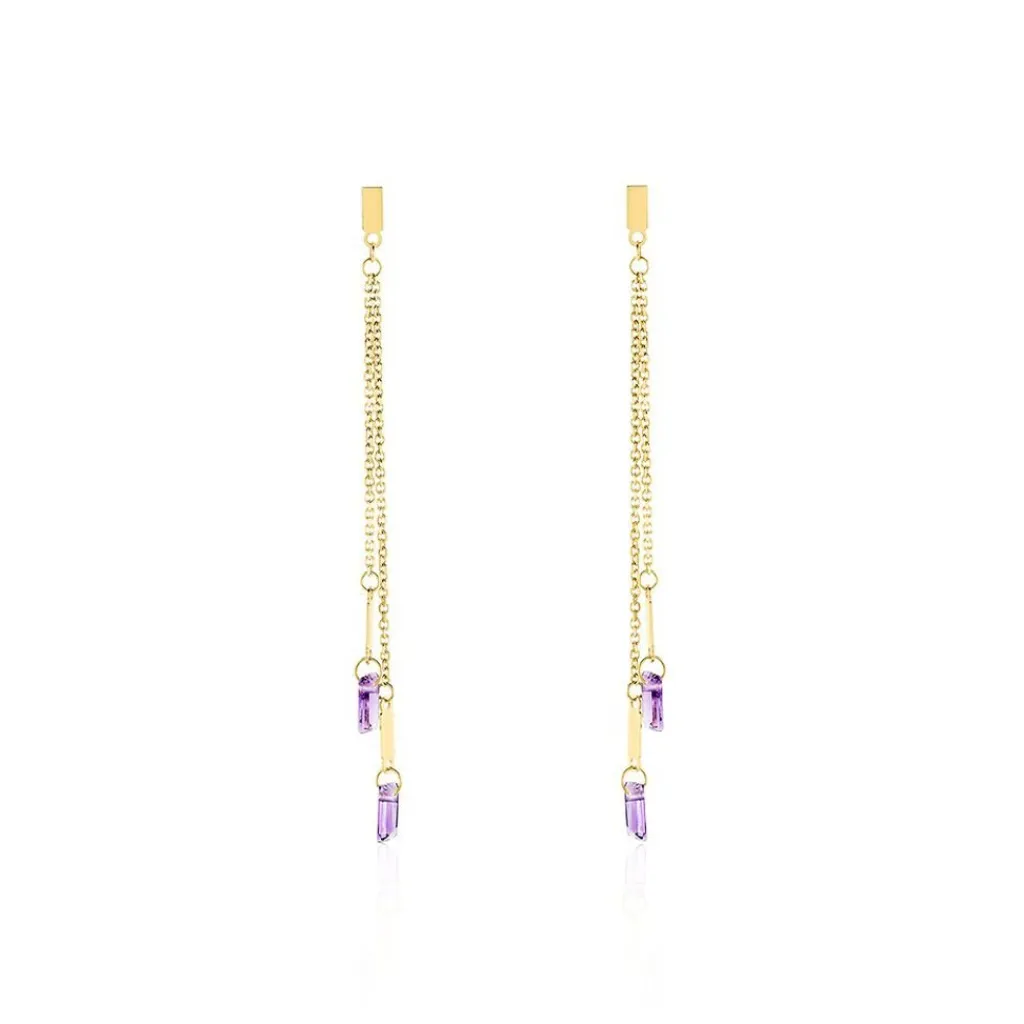 Histoire d'Or Bijoux D'oreilles Lavender Or Jaune Améthyste Outlet