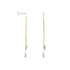 Histoire d'Or Bijoux D'oreilles Lavender Or Jaune Améthyste Outlet