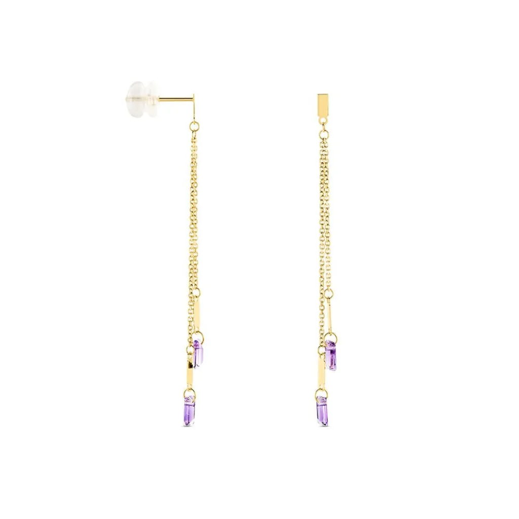 Histoire d'Or Bijoux D'oreilles Lavender Or Jaune Améthyste Outlet