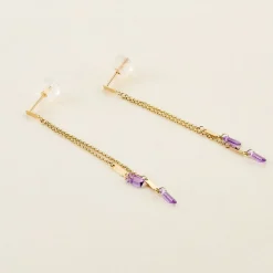 Histoire d'Or Bijoux D'oreilles Lavender Or Jaune Améthyste Outlet
