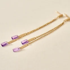 Histoire d'Or Bijoux D'oreilles Lavender Or Jaune Améthyste Outlet