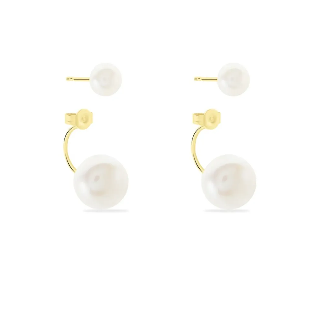 Histoire d'Or Bijoux D'oreilles Metisse Or Jaune Perle De Culture Hot