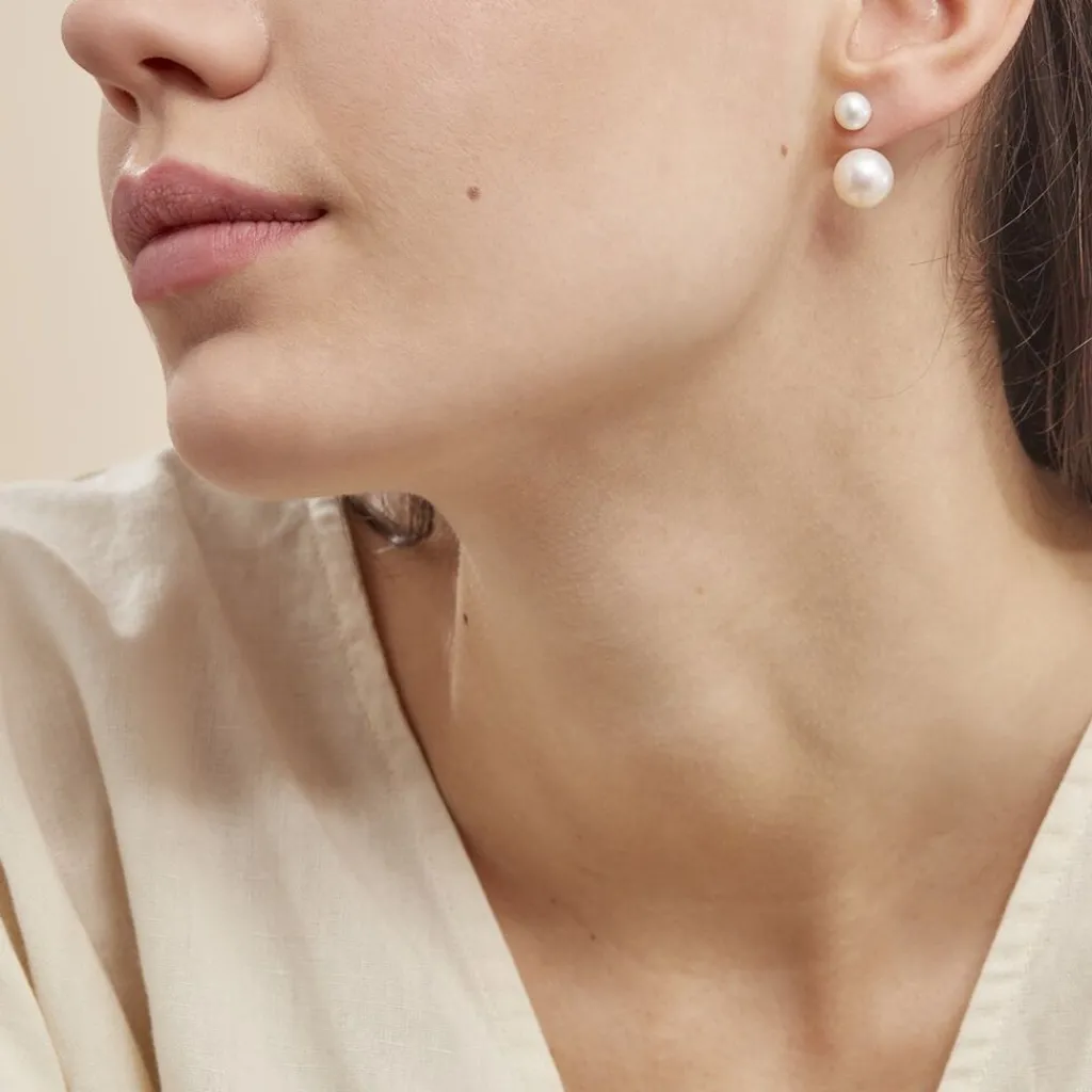 Histoire d'Or Bijoux D'oreilles Metisse Or Jaune Perle De Culture Hot