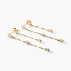 Histoire d'Or Bijoux D'oreilles Or Jaune Eclat D'etoile Oxyde De Zirconium Hot