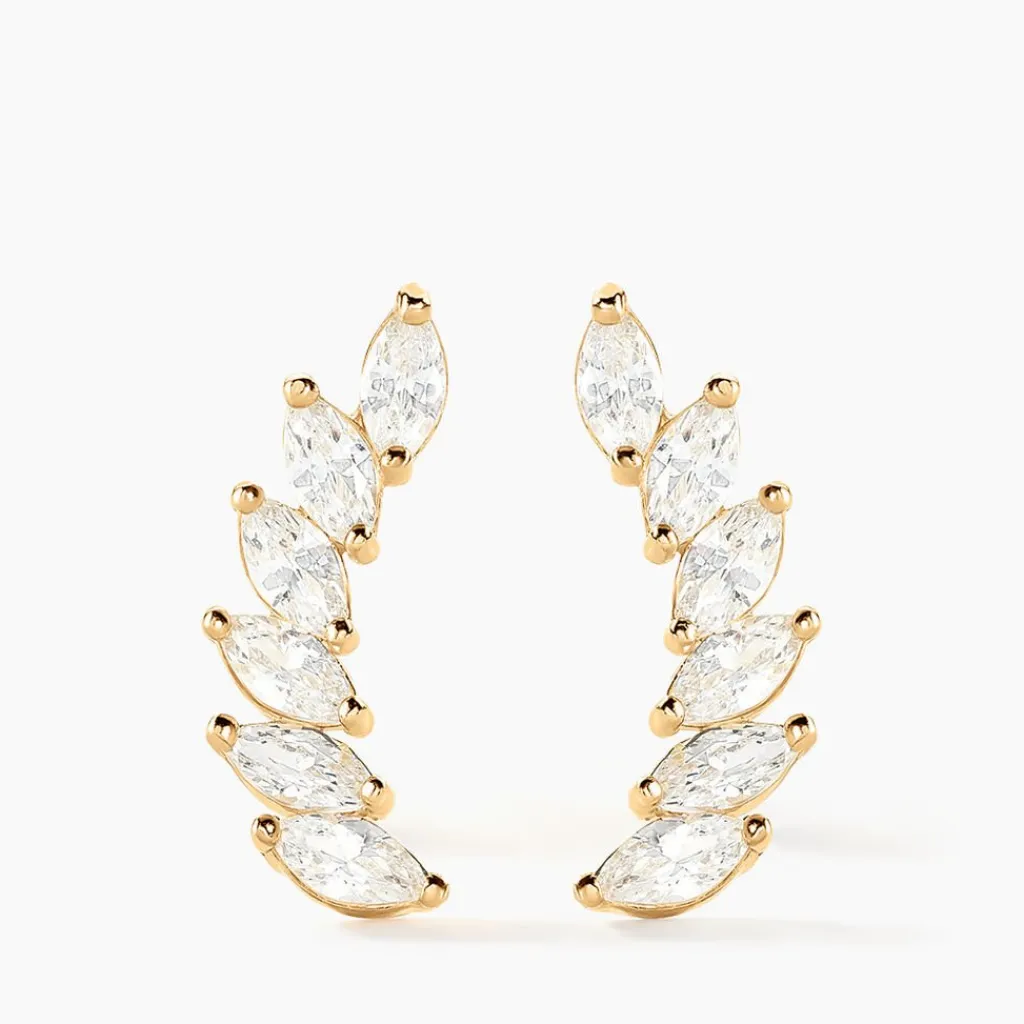 Histoire d'Or Bijoux D'oreilles Resa Or Jaune Oxyde De Zirconium