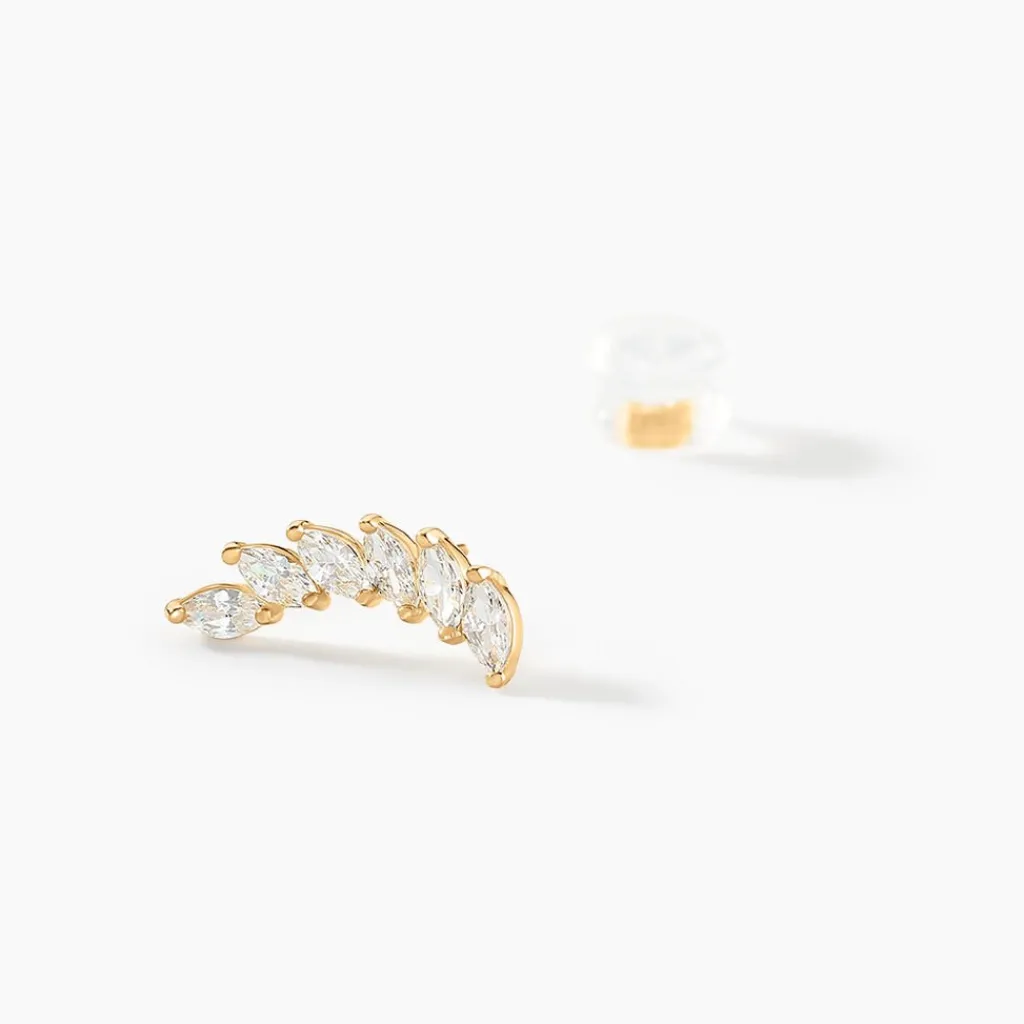 Histoire d'Or Bijoux D'oreilles Resa Or Jaune Oxyde De Zirconium