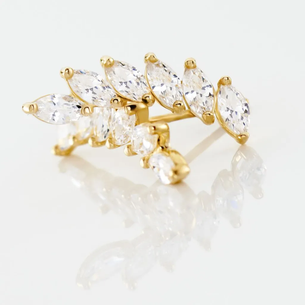 Histoire d'Or Bijoux D'oreilles Resa Or Jaune Oxyde De Zirconium