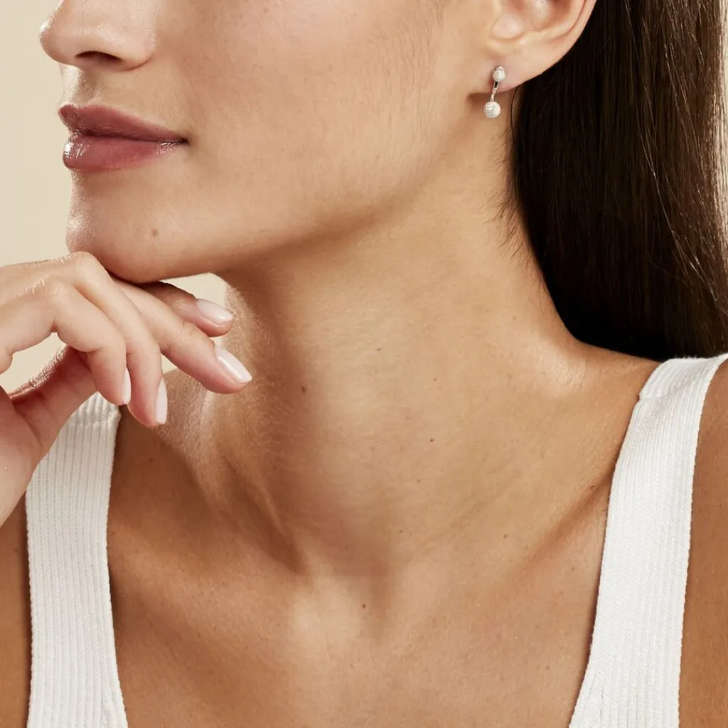 Histoire d'Or Bijoux D'oreilles Rosely Argent Blanc Outlet