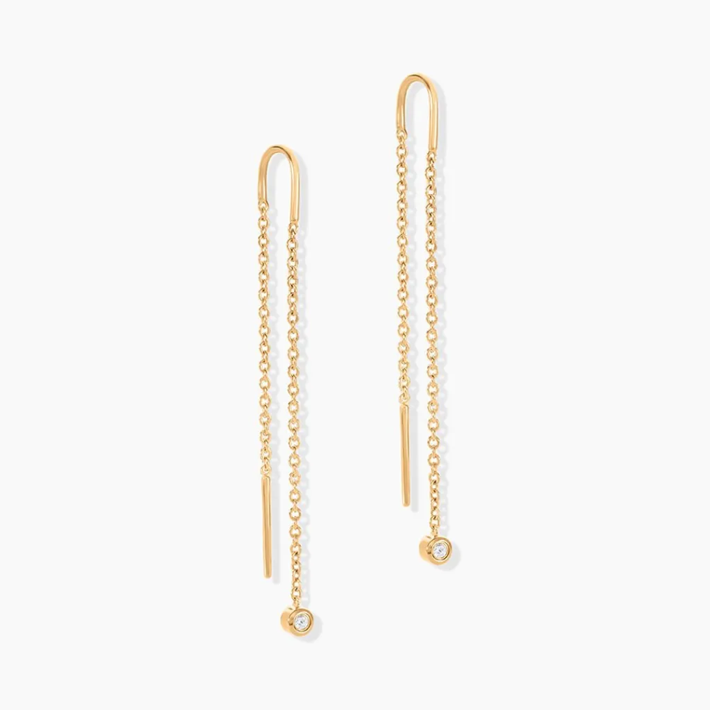 Histoire d'Or Bijoux D'oreilles Samiha Plaqué Or Jaune Oxyde De Zirconium Best