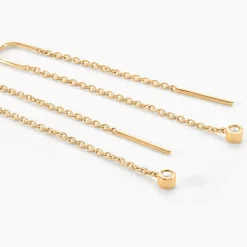 Histoire d'Or Bijoux D'oreilles Samiha Plaqué Or Jaune Oxyde De Zirconium Best