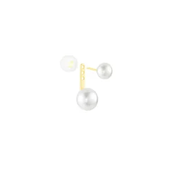Histoire d'Or Bijoux D'oreilles Seona Or Jaune Perle De Culture New