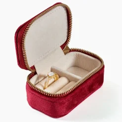 Histoire d'Or Boite à Bijou Tissu Rouge Clearance