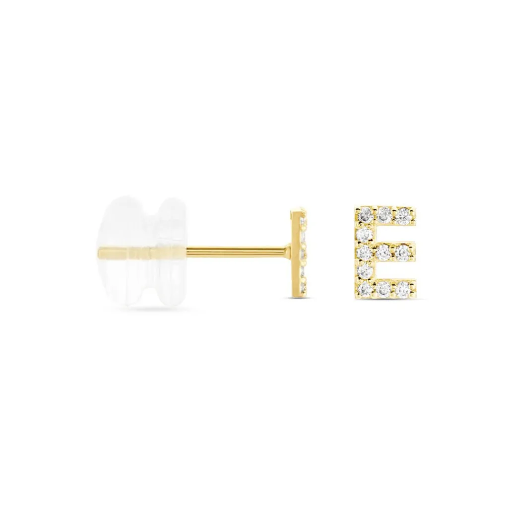 Histoire d'Or Boucle D'oreille Puce Unitaire Jodoca Or Jaune Oxyde De Zirconium Online