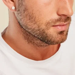 Histoire d'Or Boucle D'oreille Puce Unitaire Unitaire Kole Acier Blanc