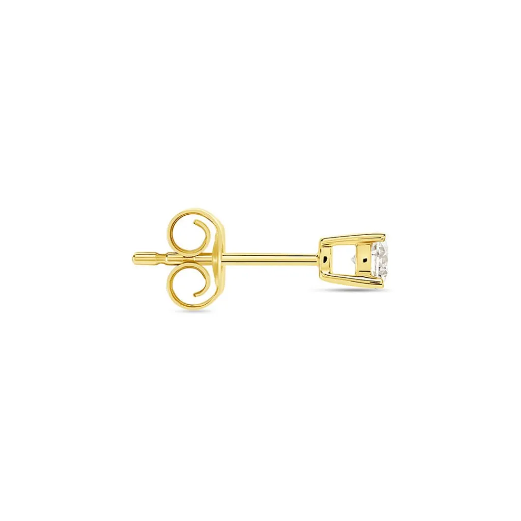 Histoire d'Or Boucle D'oreille Puce Unitaire Victoria or jaune diamant Outlet
