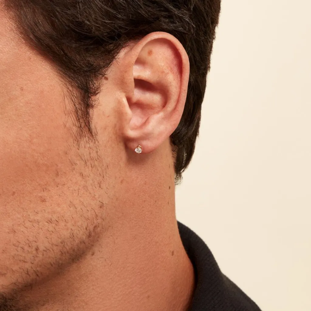 Histoire d'Or Boucle D'oreille Puce Unitaire Victoria or jaune diamant Outlet