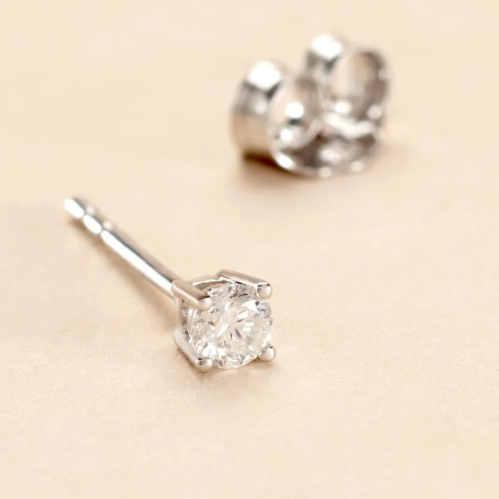 Histoire d'Or Boucle D'oreille Puce Unitaire Victoria or blanc diamant Hot