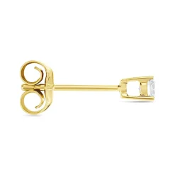 Histoire d'Or Boucle D'oreille Puce Unitaire Victoria or jaune diamant New