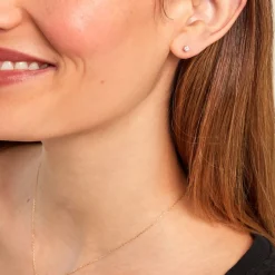 Histoire d'Or Boucle D'oreille Puce Unitaire Victoria or jaune diamant New