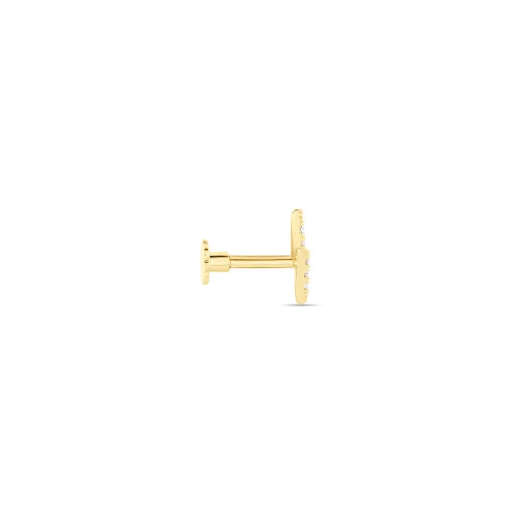Histoire d'Or Boucle D'oreille Puce Unitaire Jusa Or Jaune Oxyde De Zirconium Discount