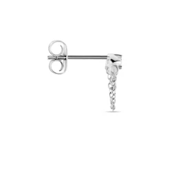 Histoire d'Or Boucle D'oreille Puce Unitaire Duane Argent Blanc Oxyde De Zirconium Best