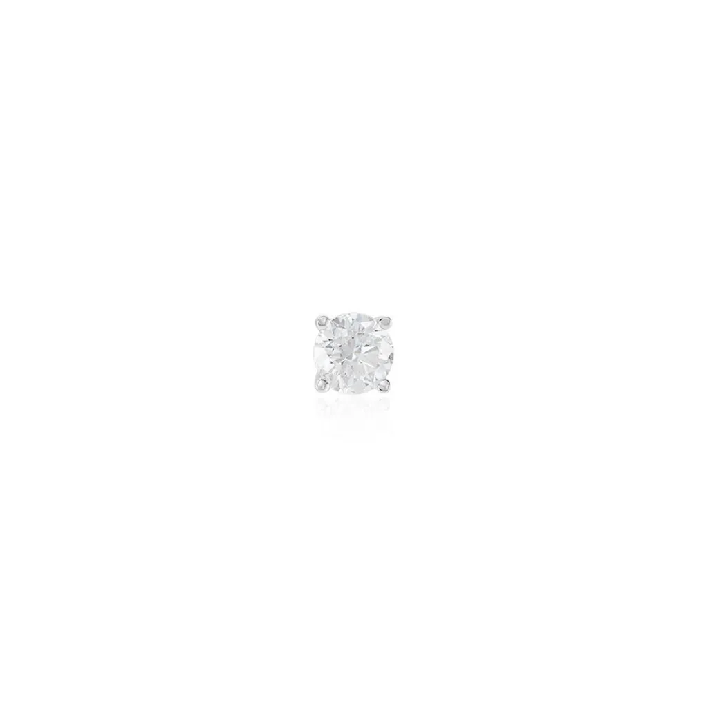Histoire d'Or Boucle D'oreille Puce Unitaire Victoria or blanc diamant New