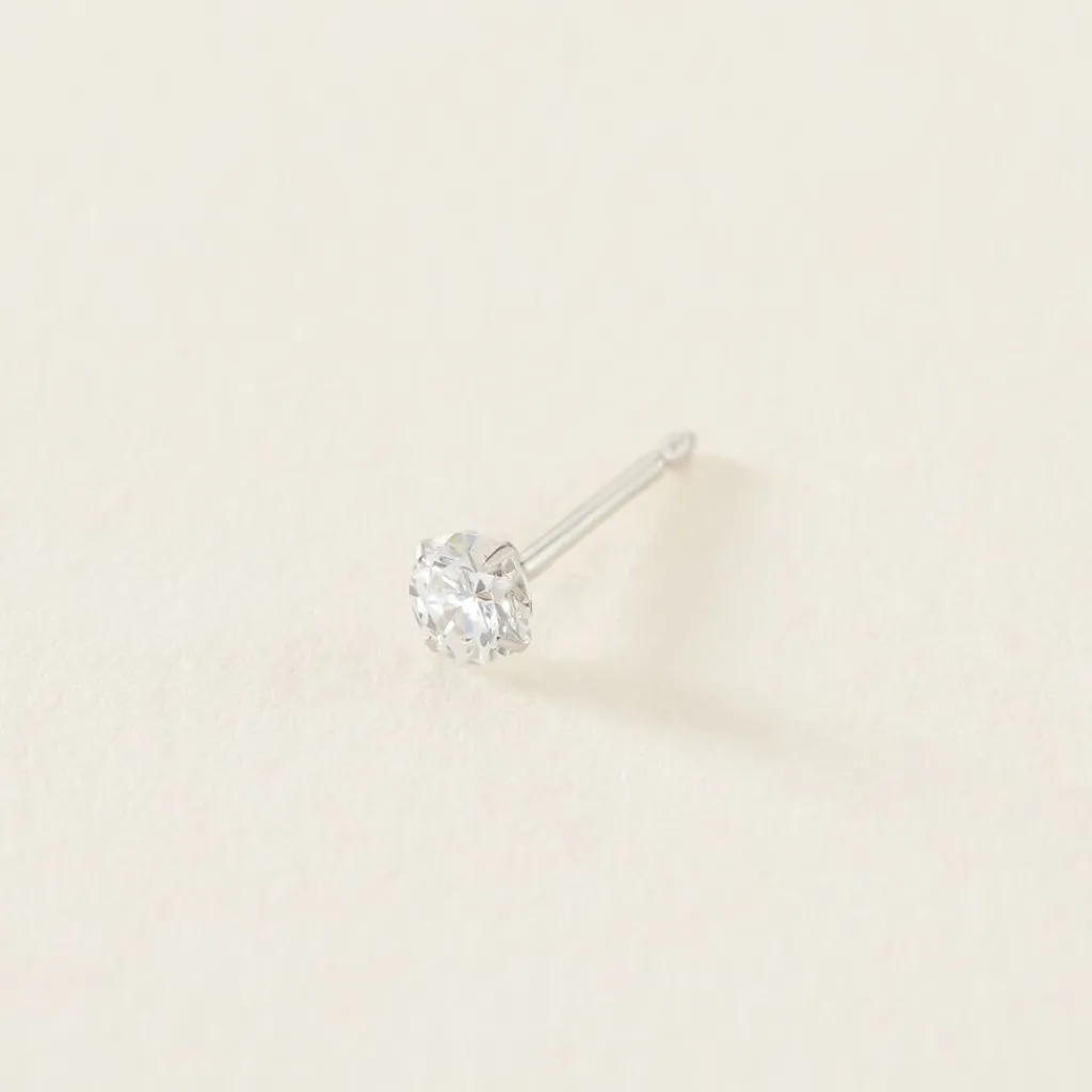 Histoire d'Or Boucle D'oreille Puce Unitaire Niels De Zirconium argent blanc oxyde Clearance