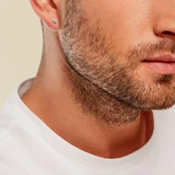 Histoire d'Or Boucle D'oreille Puce Unitaire Niels De Zirconium argent blanc oxyde Clearance