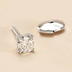 Histoire d'Or Boucle D'oreille Puce Unitaire Victoria or blanc diamant Best